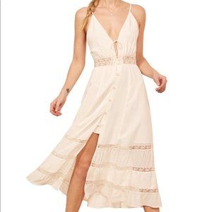 REFORMATION Shelley Sleeveless Lace Midi Dress